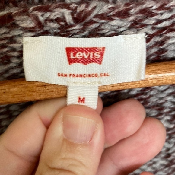 Levi's Knit Marled Tie Waist Cardigan, Size Medium - Picture 3 of 12